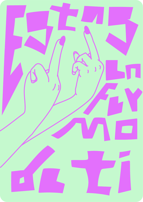 Poster tipográfico 064: Estás en fly mode